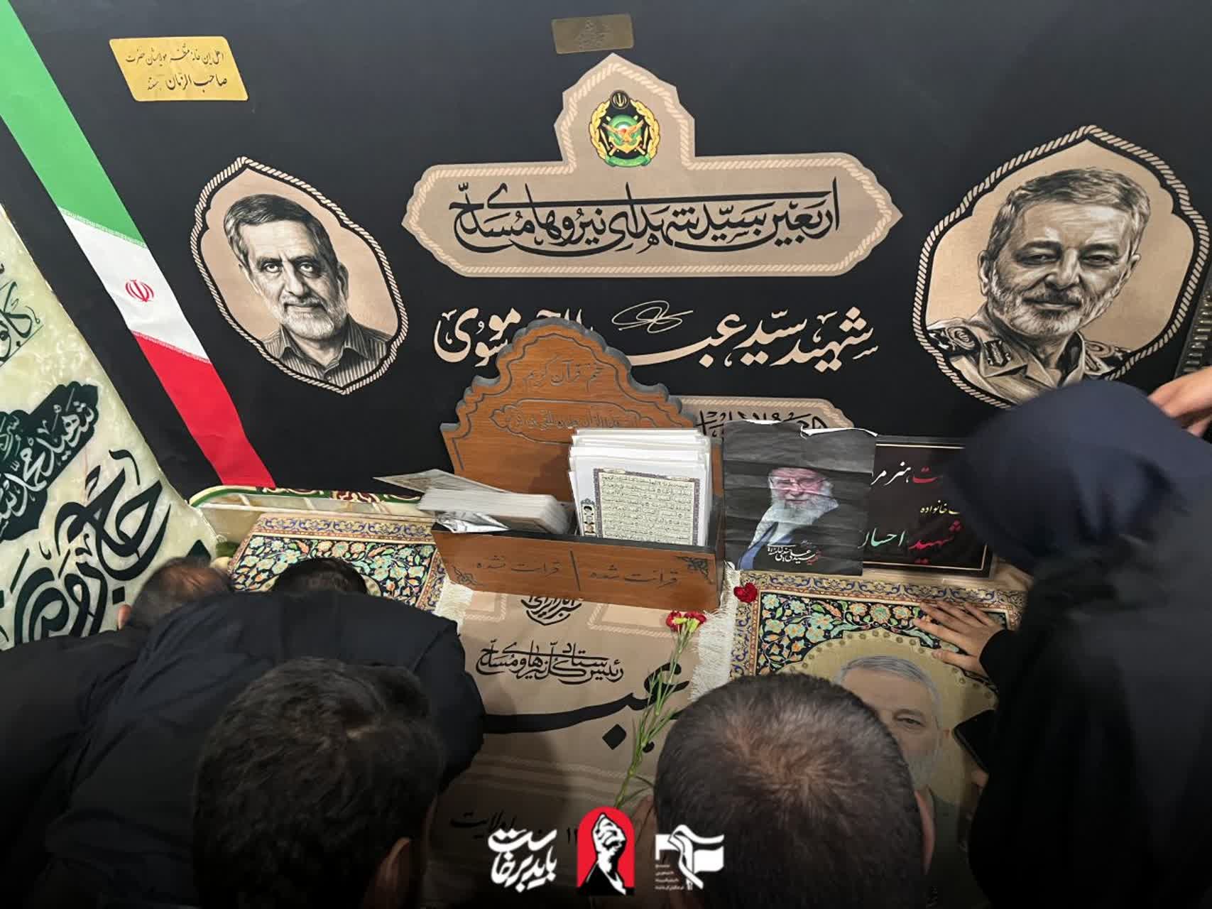 حضور دانشجویان و اساتید در مراسم تشییع قائد شهید امت. - ۷