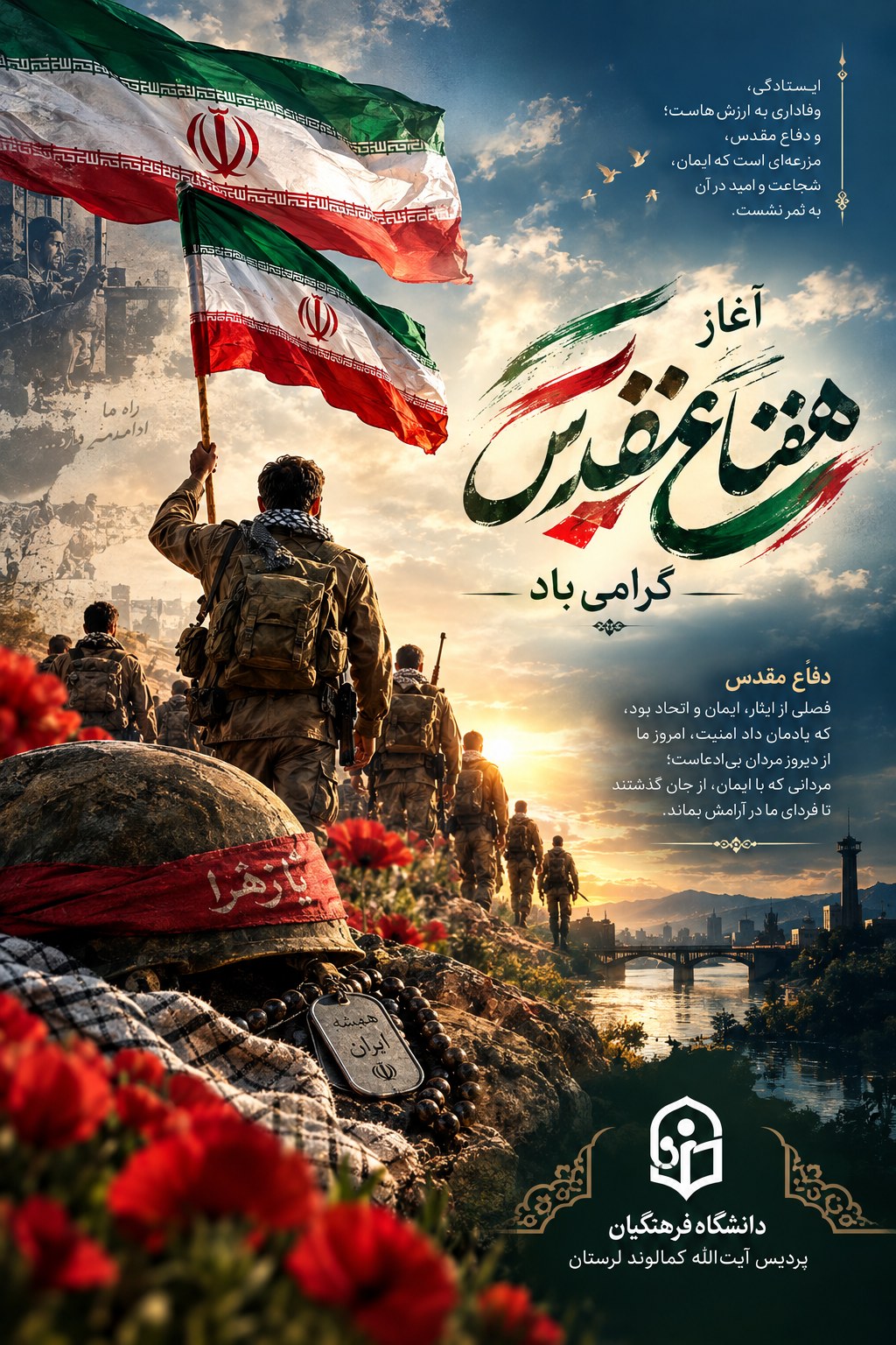 پوستر ، آغاز هفته ی دفاع مقدس - ۱