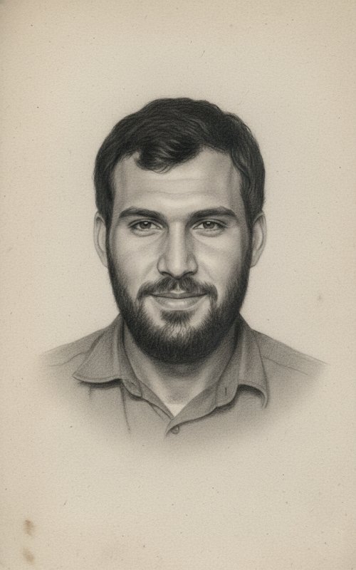 بازسازی تصویر شهید محمد حسن طوسی