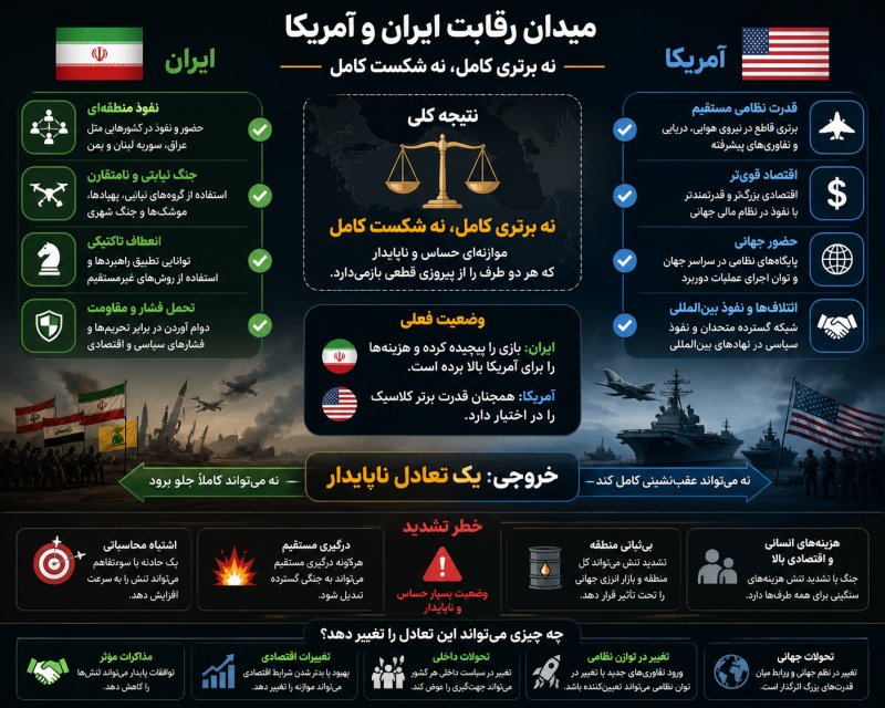 تحلیل میدان رقابت ایران و آمریکا