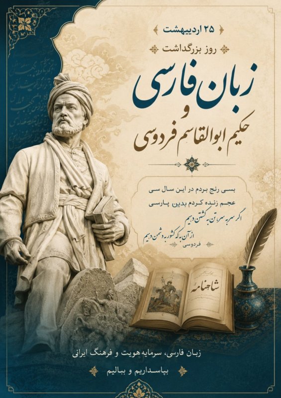 روز بزرگداشت زبان فارسی و حکیم ابوالقاسم فردوسی
