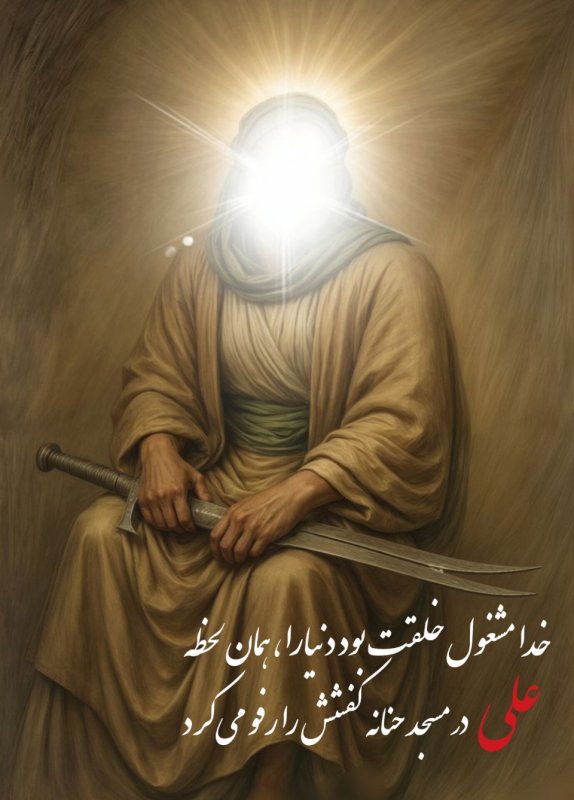 خدا مشغول خلقت بود دنیارا، همان لحظه ...