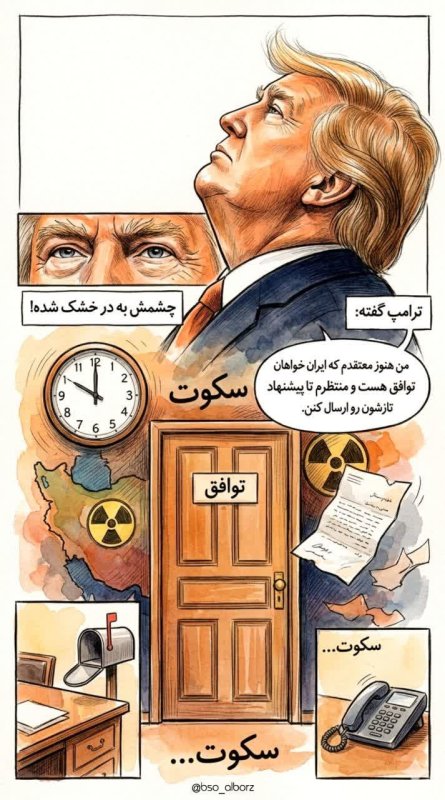 چشمش به در خشک شده