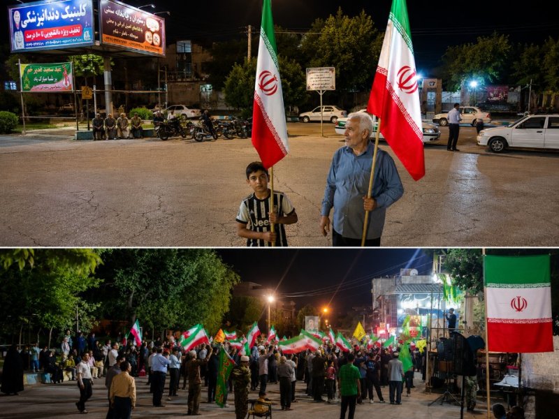 · از دستان پینه‌بسته پیرمرد تا انگشتان کوچک پسرک؛ پرچم ایران زمین نمی‌خورد🇮🇷