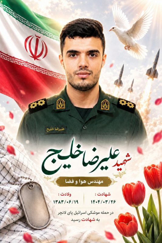 🌹شهید علیرضا خلیج 🌹 پوستر شماره ۴