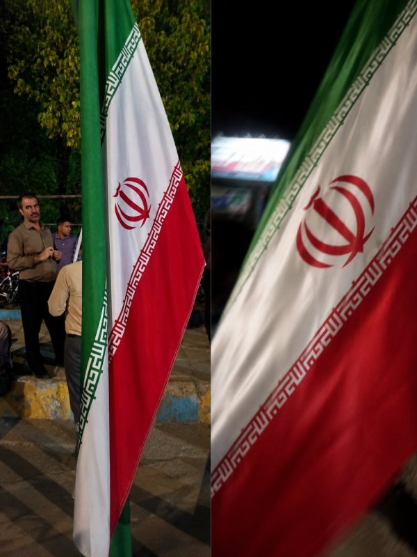 پرچم سه رنگ ایران همچنان برافراشته در تجمعات شبانه مردم شهرستان دورود 🇮🇷