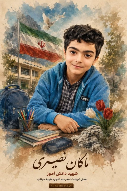🌹 شهید دانش آموز ماکان نصیری 🌹