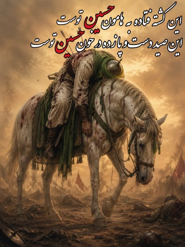 این کشته فتاده به هامون حسین توست