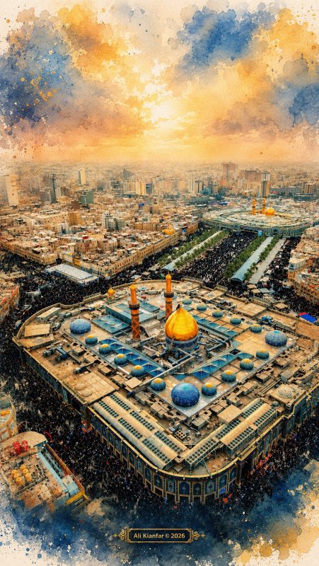 طراحی پوستر بین الحرمین 🖤❤️