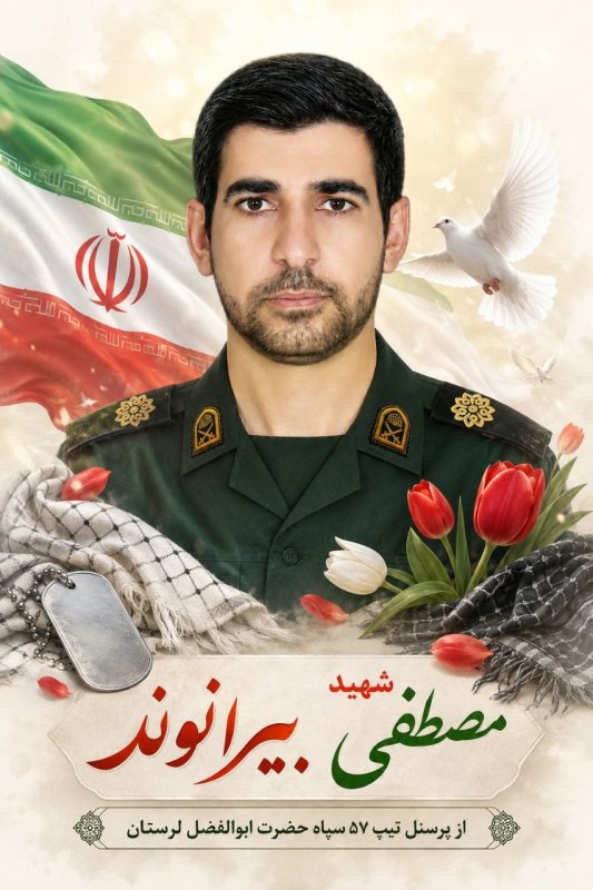 🌹پوستر شماره دو شهید مصطفی بیرانوند 🌹