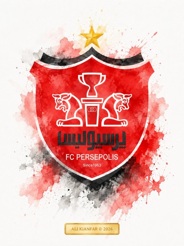 طراحی لوگو پرسپولیس ❤️🌟