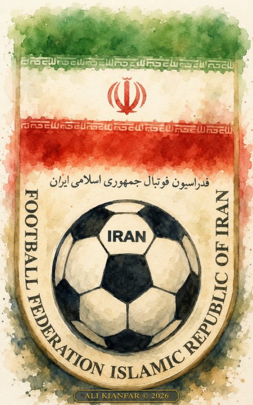 طراحی لوگو تیم ملی فوتبال ایران 🇮🇷