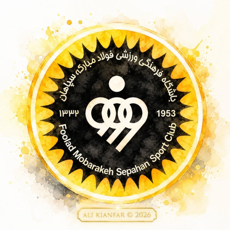 طراحی لوگو تیم فوتبال سپاهان اصفهان 💛