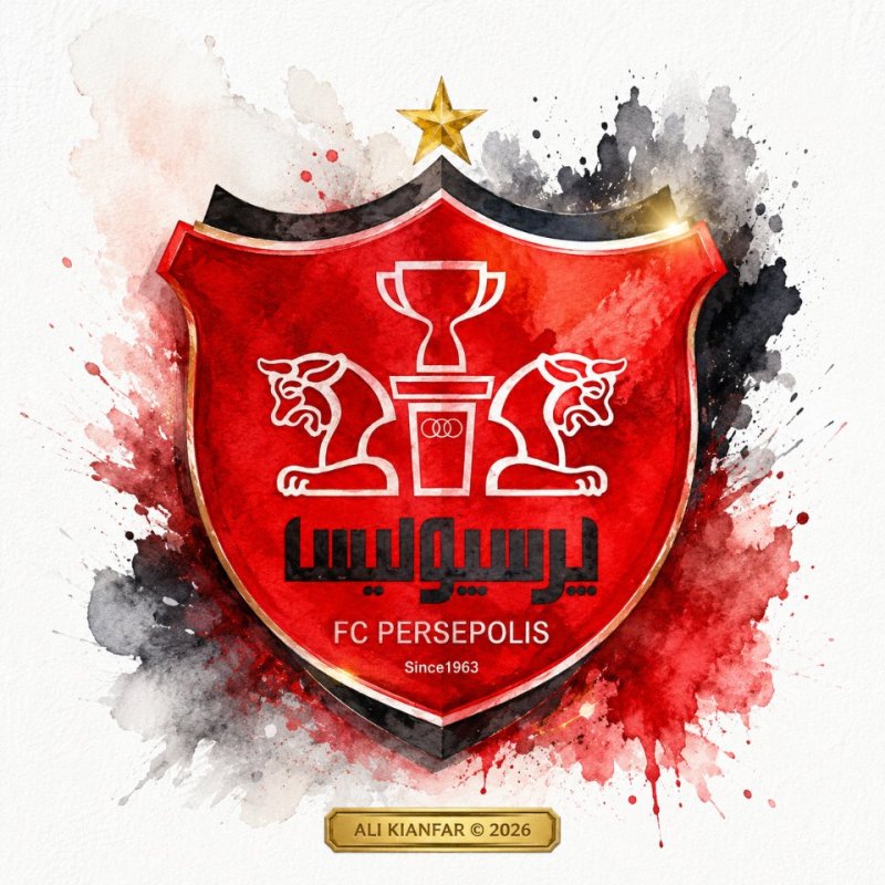 طراحی لوگو پرسپولیس ❤️🌟