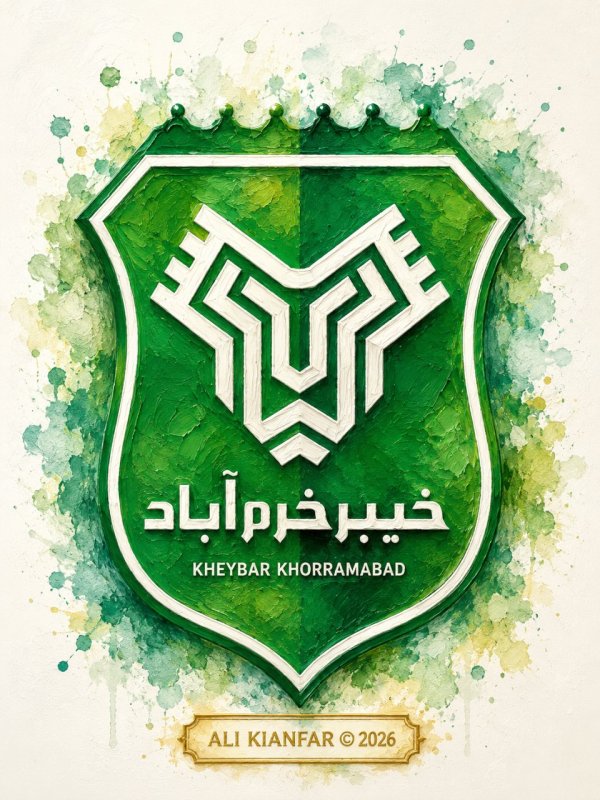 طراحی لوگو تیم خیبر خرم آباد (2) 💚