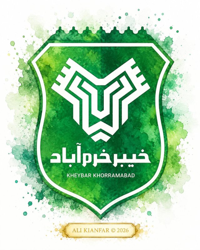 طراحی لوگو تیم خیبر خرم آباد 💚