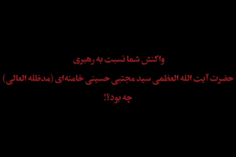 واکنش نسبت به رهبری حضرت آیت الله سید مجتبی حسینی خامنه‌ای چه‌بود؟