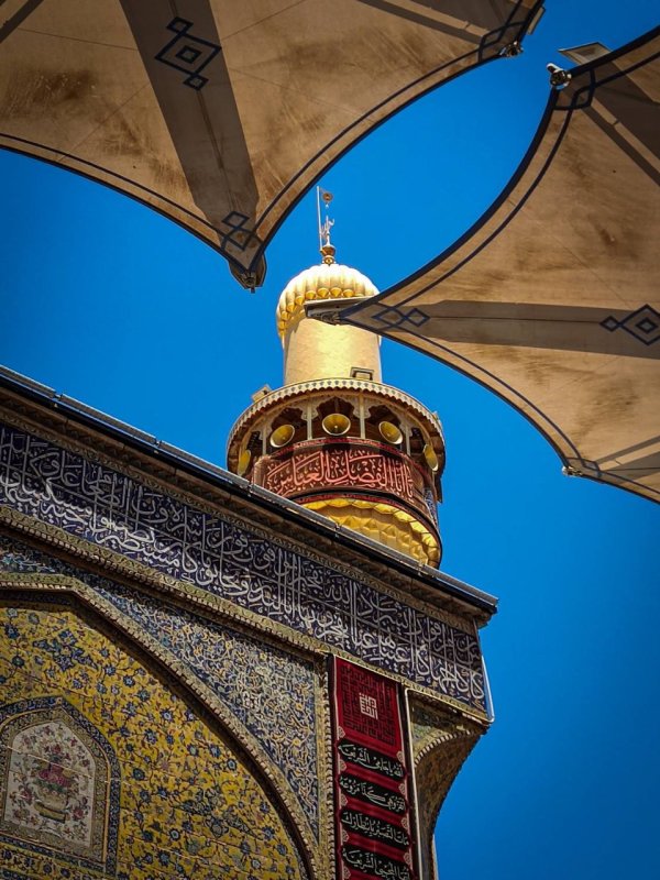 نحن شیعه علی 🤍🖐🏻 . ‌. به جز تلخی و زشتی هیچ در دنیا نمیدیدم  نجف من را مواجه کرد با دنیای زیبایی ..