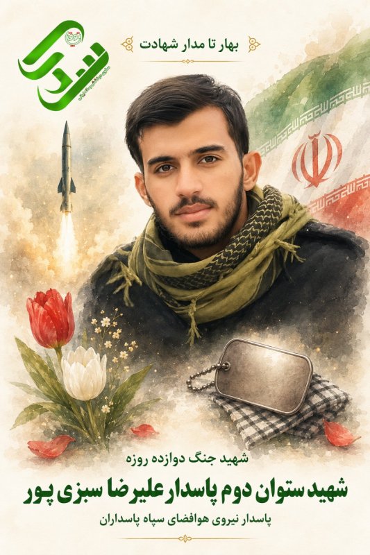🌹شهید هوافضا علیرضا سبزی پور 🌹