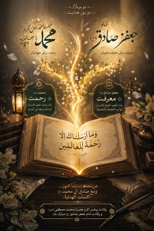 ولادت پیامبر اکرم(ص) و امام صادق(ع)