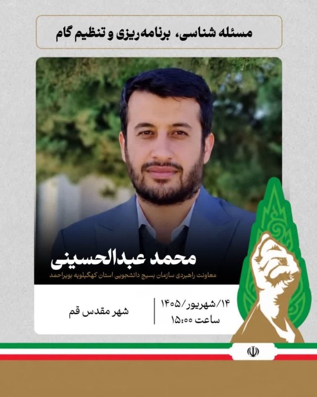 محمد عبدالحسینی : مسئله شناسی، برنامه‌ریزی و تنظیم گام