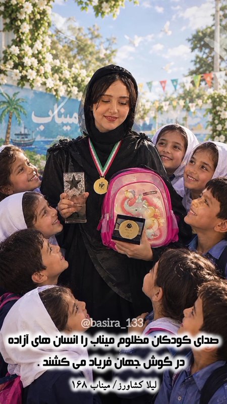 صدای کودکان مظلوم میناب را انسان های آزاده در گوش جهان فریاد می کشند.
