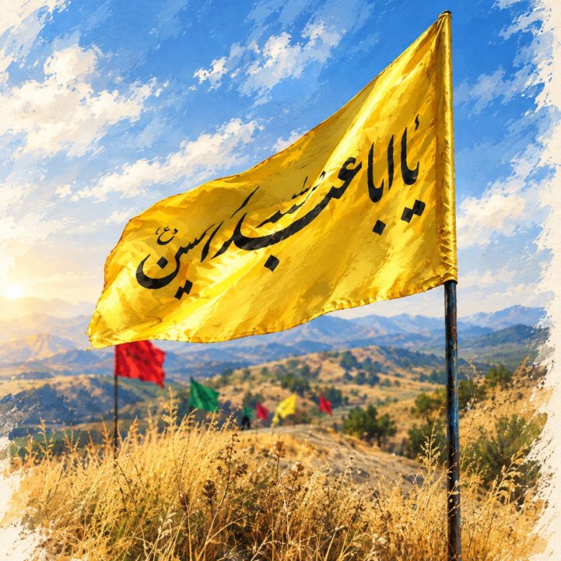 در مسیر نور، زیر سایه‌ی پرچم اباعبدالله (ع) قدم در راهی گذاشته‌ایم که عطر شهدا می‌دهد…